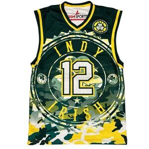 Indy Irish #12 YOUTH Camo Reversible Basketball Jersey BSN Sports Size Youth YXL